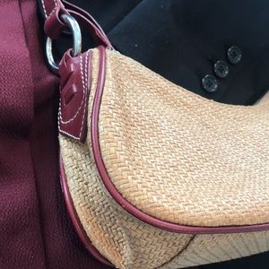 Banana Republic bag with Burgandy Leather strap